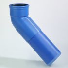 DykaSono PVC Verlengde bocht 110mm mof/ spie 45° blauw L=314mm