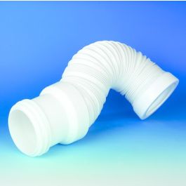 PVC Flexibele closetafvoerslang 110x110mm wit