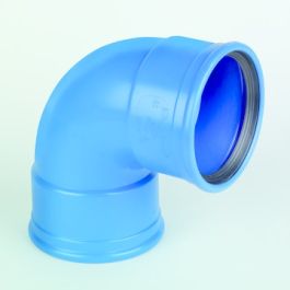 DykaSono PVC Bocht 50mm 2x mof 90° blauw