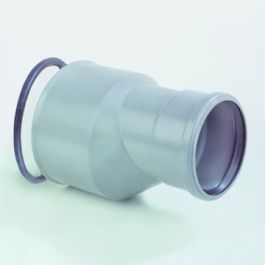 PVC Overgangsstuk - Grès excentrisch 110x180mm grijs