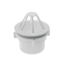 PVC Uitloop met wartel 80mm wit