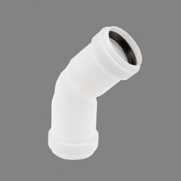 PP Bocht 32mm 2x mof 45° wit