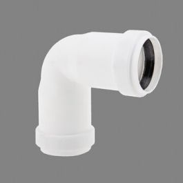 PP Bocht 32mm 2x mof 90° wit