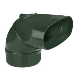 DYKA AIR Eindstuk ovaal 195-125mm lijmmof/spie 90° groen