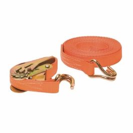 Spanband met ratel en haken 5m 25mm 750/1500 daN oranje 2-delig