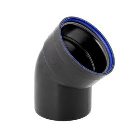 PP+ Bocht 160mm mof/spie 45° zwart