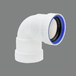 PP+ Bocht 40mm 2 x mof 90° wit