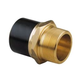 PE100 Overgangsadapter SDR11 32mm x 1" spie/messing buitendraad