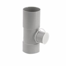 PVC regenton vulautomaat 80mm overloop 50mm 3 x mof grijs