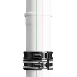 DykaStil ELVZ staal Vastpuntbeugel dubbel M10/M12 125mm zwart grijs