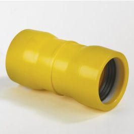 PVC-A Steekmof 63mm 2x mof geel