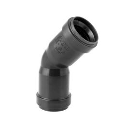 PP Bocht 32mm 2x mof 45° zwart