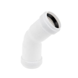 PP Bocht 32mm 2x mof 45° wit