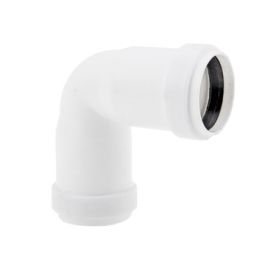 PP Bocht 32mm 2x mof 90° wit
