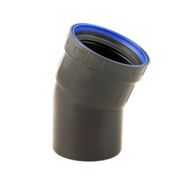 PP+ Bocht 40mm mof/spie 22.5° zwart