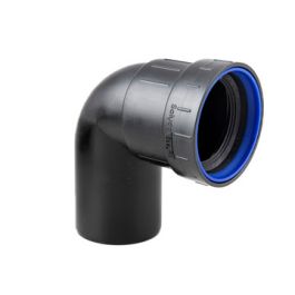 PP+ Bocht 40mm mof/spie 90° zwart