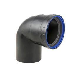 PP+ Bocht 75mm mof/spie 90° zwart