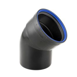 PP+ Bocht 110mm mof/spie 45° zwart