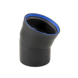 PP+ Bocht 160mm mof/spie 22.5° zwart