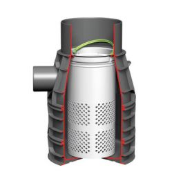 Axedo kolkonderbak 315x125mm 30 ltr met stankslot en filter