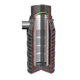 Axedo kolkonderbak 315x125mm 70 ltr + stankslot, filter, amfibieëntrap