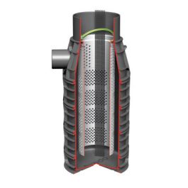 Axedo kolkonderbak 315x125mm 70 ltr met alleen filter en amfibieëntrap