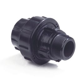 Plas-Fit PP Overgangskoppeling 20mm x 3/4" PN16 KIWA knel/budr zwart