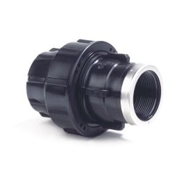Plas-Fit Overgangskoppeling 16mm x 1/2" PN16 KIWA knel/bidr zwart