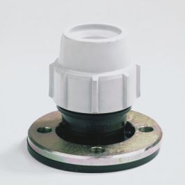 Plas-Fit PP E-stuk 63mm x 2" PN16 knel/flens zwart