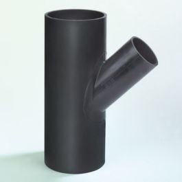 PE Verloop T-stuk 56x40mm 45° zwart