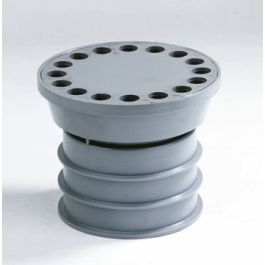 PVC Balkonafvoerset met ABS rooster 80mm