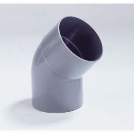 PVC Bocht 60mm mof/ spie 45° grijs