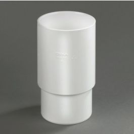 PVC Verlengde HWA mof 80mm mof/ verjongd spie wit