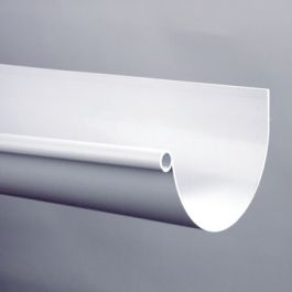 PVC Halfronde mastgoot 120mm lichtgrijs