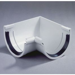 PVC Binnenhoekstuk 120mm lichtgrijs