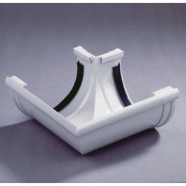 PVC Buitenhoekstuk 120mm lichtgrijs