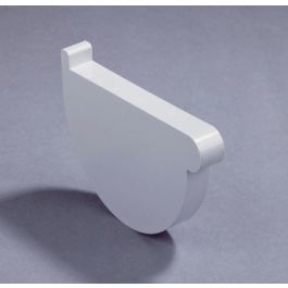 PVC Eindschot links 120mm lichtgrijs