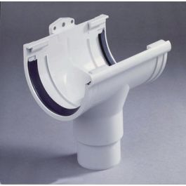 PVC Midden uitloop 70-80mm lichtgrijs