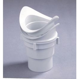 PVC Uitloop met wartel 70-80mm lichtgrijs