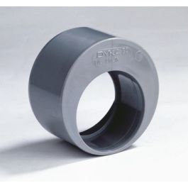 PVC Verloopring excentrisch 75x50mm spie/ lijmmof grijs