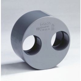 PVC Dubbele verloopring 110x40mm spie/ lijmmof grijs