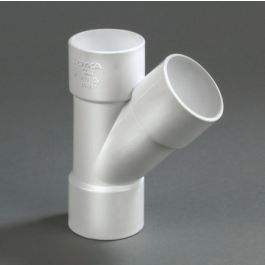 PVC T-stuk 32mm 3x lijmmof 45° wit