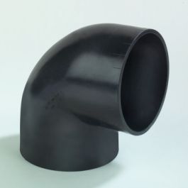 PE Bocht 160mm 88,5° zwart