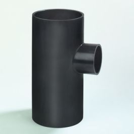 PE Verloop T-stuk 90x50mm 88,5° zwart