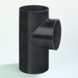 PE T-stuk 90mm 88,5° zwart