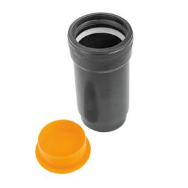 PE Snap-expansiemof met speciedeksel 63mm zwart