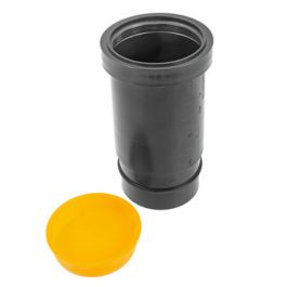 PE Expansiemof vastpunt met speciedeksel 75mm zwart