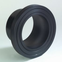 PE Voorlaskraag 63mm spie zwart