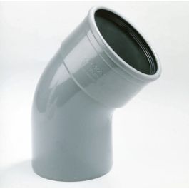 PVC Bocht SN4 125mm mof/ spie 45° grijs