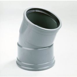 PVC Bocht SN4/SN8 110mm 2x mof 22,5° grijs